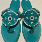 Jack Rogers Bright Blue Navajo Studs Gladiator Sandals 9M Photo 0