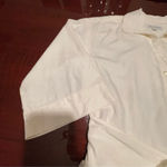 Free Assembly cream linen blend shorts romper jumpsuit belt button front Sz S Photo 4