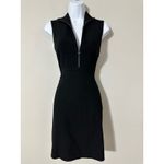 Marc New York Andrew Marc Black Sleeveless Zipper Collar Fit Flare Dress Women's Size 0 Photo 2
