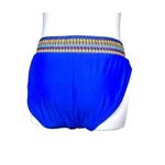SheIn  High Waist Cheeky Tribal Blue Swim Bottom Swimwear LARGE Coastal‎ Photo 1