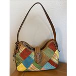 Fossil Vintage  Leather Patchwork Shoulder Bag With Key Photo 1
