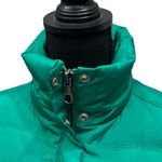 Lucky Brand  Down Puffer Jacket Zip Front Hoodie Junior's Size Medium Kelly Green Photo 6