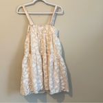 Moon River  Floral Applique Summer Dress Beige Size Small 1838 Photo 8