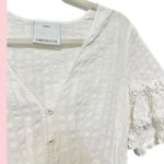 C/MEO COLLECTIVE white frilly short sleeve seersucker romper Photo 2
