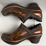 Jambu  Women’s 10 CALI Marble Brown Patent Leather Platform Clogs Photo 2