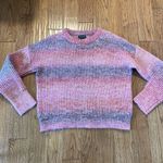 Rachel Zoe  pink ombre crewneck cozy sweater large Photo 7