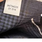 Brooks Brothers Brooks‎ Brothers Cape Jacket Coated Plaid Check Print Linen Blue Size Large Photo 11