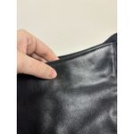 Etienne Aigner  Black Leather Shoulder Bag Purse Silver Hardware Everyday Purse Photo 4