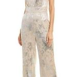 Tahari Arthur S‎ Levine Metallic Jumpsuit Nwt Silver Size 12 Photo 0