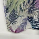 J Jill Purple Blue Floral Linen Blend Short Sleeve Sweater M Short Sleeve Size M Photo 4