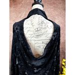 1. State  High Neck Open Back Long Sleeve Blouse Rich Black M Photo 2