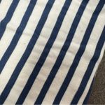 Lake Pajamas Breton Stripes 3/4 Sleeve Mini Dress Navy Blue White Medium M Photo 9