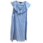 Tresics  blue ruffle lace up dress size small Photo 1