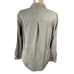 Knox Rose  Button Front Shirt Army Green Size XS Extra Small Lyocell Photo 2