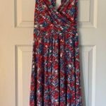 Boden St. Lucia Halter Dress Red White Blue Multi Patriotic Knee Summer Sun 4 Photo 0