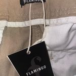 Flamingo NWT Wide Leg Khaki Cotton/ Linen Pants Size Large Photo 3