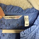 Isaac Mizrahi Shirt Womens Large Blue Eyelet Embroidered Cottagecore Beachy Photo 3