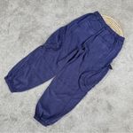 Pilcro Offshore Linen Blend Parachute Cargo Pants High Rise in Dark Purple XS Photo 5