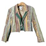 Vintage Sedona Clothing Company Tapestry Jacket S Aztec Boho Southwest Artsy Tan Photo 0