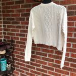 Show Me Your Mumu  Cream Lace Up front Cable Knit sweater S Photo 4