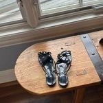 Valentino Garavani Valentino Slides Black With Gold Hardware  Photo 1