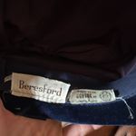 Vintage Elegant rich Navy blue Velvet Hat union made front bow by Beresford Photo 6