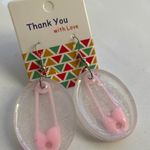 New fashion Pink Safety Pin Earrings Photo 0