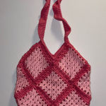Handmade Handcrafted Crochet Barbie Pink Tote Bag Photo 0
