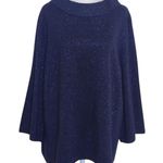 I.N. Studio Navy Blue Sparkly Sweater Size XL Mock Neck Navy Sweater Photo 0