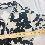 ZARA  SATIN EFFECT SHIRT BLACK WHITE ANIMAL PRINT SIZE S Photo 8
