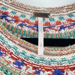 Free People  Embroidered Knit Tunic Top Cream Multi Color Bell Sleeve Boho Size S Photo 5