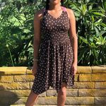 Brown polka dot dress Photo 0