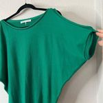 Trina Turk Cold Shoulder Short Sleeve Sweater in Green Size Small Photo 4