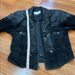 Sea dream Vintage 90s Black Suede Jacket with Embroidered Details Y2K Size S Photo 11
