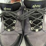 Ahnu Hiking Shoes Women US 8 Leather Waterproof Vibram Outsole Gray Purple AS IS Photo 5