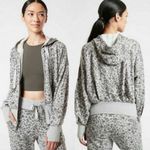Athleta Balance gray leopard print zip hoodie Size XXS Photo 1