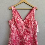 NWT Rickie Freeman for Teri Jon Sleeveless Coral Jacquard Dress Size‎ 16 Orange Photo 1