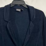 Chico's Travelers Single Button Slinky Cardigan Jacket Size 3 Dark/Navy Blue EUC Photo 2