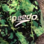Speedo  Green Black Bathing Suit Womens 30 Used One Piece Racerback Photo 3