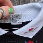 Vintage 80s Gopher Sport Ugly Christmas Print Collared Granny Sweatshirt Black Size L Photo 4