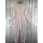 Victoria's Secret Vintage  One Piece Pajamas XS Pink Thermal Floral Pockets Photo 4