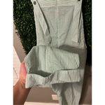 Free People NWT Salopette In Town Green Striped Overalls Sz Medium NWT Photo 3