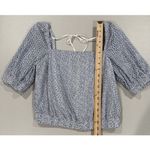 Everlane  Top Women Small Eyelet Puff Sleeve 100% Cotton Preppy Coquette Romantic Photo 3