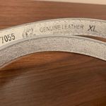 Women’s silver metallic leather belt XL Photo 2