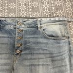 NWT KanCan High Rise Button Fly Cropped Jean Exposed Button Fly Size 22 Plus Blue Photo 9