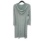 Soft Surroundings Sweater Dress Womens Petite Large Blue Polyester Cotton Hood Photo 6