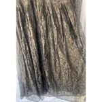 Vtg Black Lace Floral Maxi Dress Sheer Long Sleeve Grunge Witchy Victorian Goth Size L Photo 2