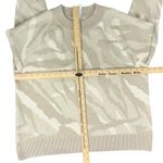 Athleta Tan Camo Camouflage Crew Neck Wool Blend Jacquard Pullover Sweater sz L Photo 3