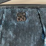 Coach Op Art Sequin Wristlet Wallet Pouch- Blue Limited Edition- Small Photo 1