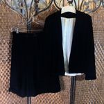 Vintage Black Velvet Handmade Skirt Suit Size S Size M Photo 0